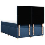 vidaXL Sommier à lattes de lit avec matelas Bleu 160x200 cm Tissu