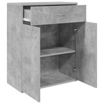 vidaXL Buffet Gris béton 60x30x75 cm Bois d'ingénierie