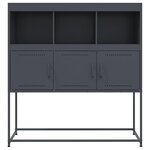 vidaXL Buffet anthracite 100 5x39x107 cm acier