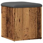 vidaXL Banc de rangement vieux bois 42x42x45 cm bois d'ingénierie