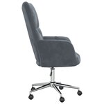 vidaXL Chaise de relaxation Gris foncé Velours