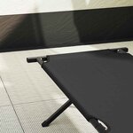 vidaXL Lit de camping pliant 2 Pièces Noir 193 x 69 x 45 cm Tissu Oxford