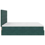 vidaXL Cadre de lit ottoman avec matelas vert foncé 160x200 cm velours