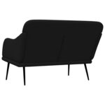 vidaXL Banc Noir 110x76x80 cm Tissu