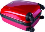 Valise cabine rigide trolley 4 roulettes - 40 litres - nt5392 - rouge