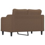 vidaXL Canapé à 2 places Marron 120 cm Tissu