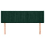 vidaXL Tête de lit avec oreilles Vert foncé 147x16x78/88 cm Velours