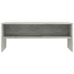 vidaXL Meuble TV Gris béton 100x40x40 cm Bois d’ingénierie