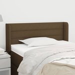 vidaXL Tête de lit avec oreilles Marron Foncé 83x16x78/88 cm Tissu