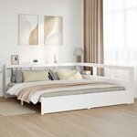 vidaXL Lit bibliothèque sans matelas 160x200 cm bois massif de pin