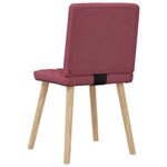 vidaXL Chaises à manger lot de 4 rouge bordeaux tissu