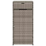 vidaXL Armoire de rangement de jardin gris 55x55x111 cm résine tressée
