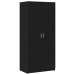 vidaXL Armoire Noir Chêne 80x51x180 cm Bois d'ingénierie