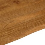 vidaXL Dessus de table 100x80x3 8 cm bord vivant bois massif manguier