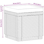 Keter Pouf de rangement Cube avec coussin Cappuccino