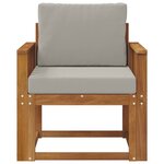 vidaXL Canapé d’extérieur Bois d'acacia massif et polyester