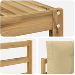 vidaXL Ensemble de canapés d'extérieur 4 Pièces Blanc et Beige