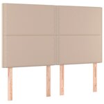 vidaXL Cadre de lit avec tête de lit Cappuccino 140x190 cm Similicuir