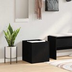 vidaXL Boîte à plantes Chêne noir 40 x 40 x 40 cm Bois d'ingénierie