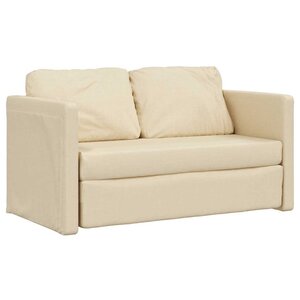 vidaXL Canapé-lit 2 en 1 crème 112x174x55 cm tissu