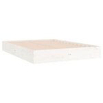 vidaXL Cadre de lit Blanc Bois massif 150x200 cm Très grand