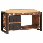 vidaXL Banc de Rangement Multicolore Bois massif de récupération