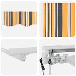 vidaXL Auvent Rétractable Rayure Multicolore 350x200 cm tissu