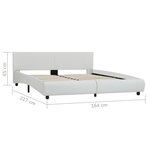 vidaXL Cadre de lit avec LED sans matelas blanc 160x200 cm