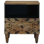 vidaXL Armoire de lit avec tiroir 2 Pièces Marron 40 x 33 x 46 cm