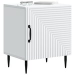 vidaXL Cabinet de chevet Blanc 43 x 34 5 x 50 cm Bois d'ingénierie