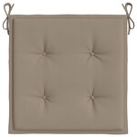 vidaXL Coussins de chaise de jardin 6 Pièces taupe 50x50x3cm tissu oxford