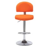vidaXL Tabourets de bar lot de 2 orange similicuir