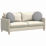 vidaXL Coussins de siège 2 Pièces Gris nuage Ø50 x 19 cm tissu