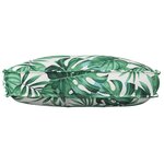 vidaXL Coussin de palette pour dossier motif feuilles 70x40x12 cm en tissu Oxford
