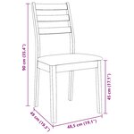 vidaXL Chaises à manger coussins 2 Pièces marron bois massif caoutchouc