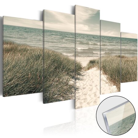 Tableau sur verre acrylique - quiet beach [glass] l x h en cm 200x100