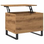 vidaXL Table basse chêne artisanal 60x44 5x45 cm bois d'ingénierie