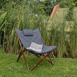 Lesli Living Chaise papillon 73x85x95 cm Gris et marron