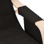 vidaXL Chaise à bascule Noir Tissu
