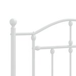 vidaXL Cadre de lit métal avec tête de lit blanc 107x203 cm