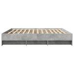 vidaXL Cadre de lit gris béton 200x200 cm bois d'ingénierie