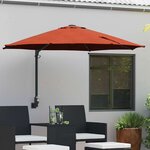 vidaXL Parasol de jardin Rouge  Noir 248 x 248 x 148 cm
