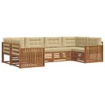 vidaXL Ensemble de canapés d'extérieur 6 pc Naturel et Beige