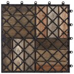 vidaXL Carreaux de terrasse 10Pièces Délavage gris 30x30 cm Acacia solide