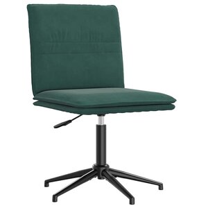 vidaXL Chaise de salle à manger Vert foncé Velours