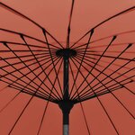 vidaXL Parasol d'extérieur et mât avec aluminium 270 cm terre cuite