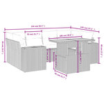 vidaXL Salon de jardin avec coussins 7 Pièces beige résine tressée