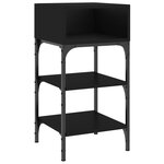 vidaXL Tables de chevet 2 Pièces noir 35x34 5x70 cm bois d'ingénierie