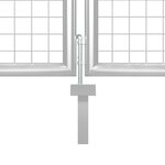 Vidaxl portillon acier 350 x 175 cm argenté