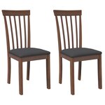 vidaXL Chaises à manger coussins 2 Pièces marron bois massif caoutchouc